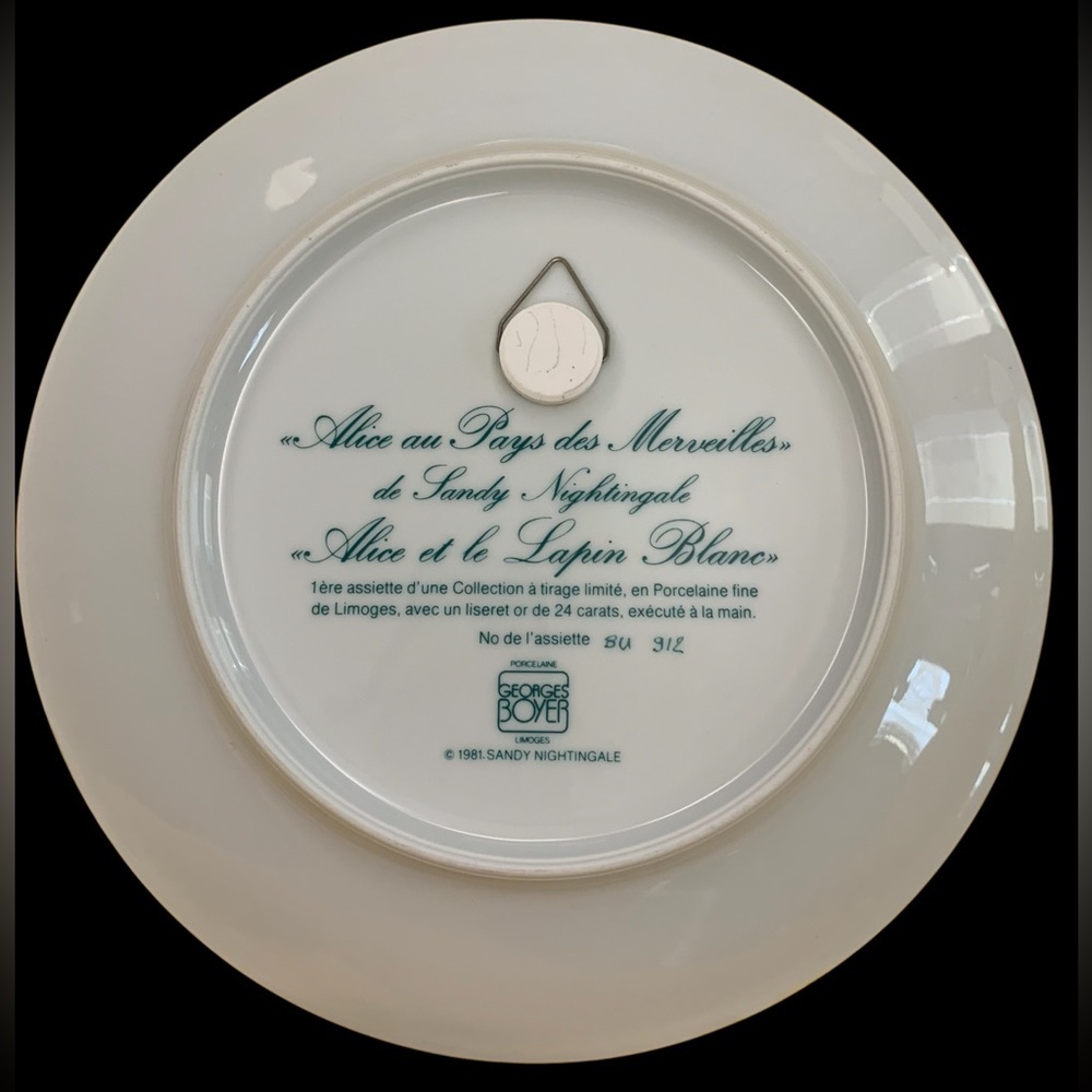 Limoges,  Alice in Wonderland collection Limited Edition, Plate #1 - Picture 4 of 5